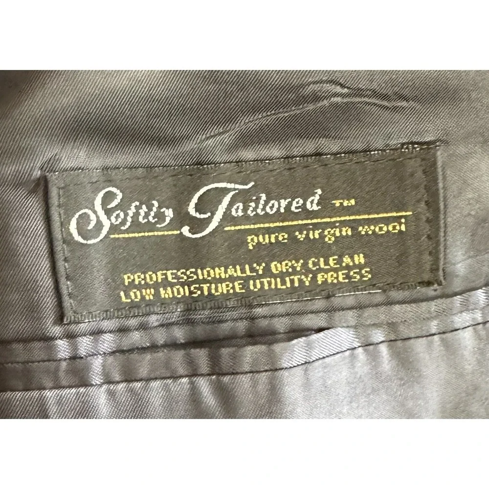 Hart Schaffner Marx Mens Blazer Jacket Sport Coat Charcoal Gray Dillard's 40R